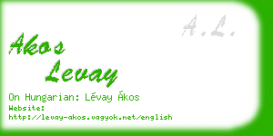 akos levay business card