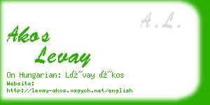 akos levay business card